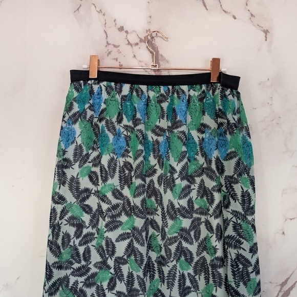 J Jill Skirt Womens XS Petite Maxi Cover Up Low Rise Boho Peasant Blue Elastic - Picture 6 of 16